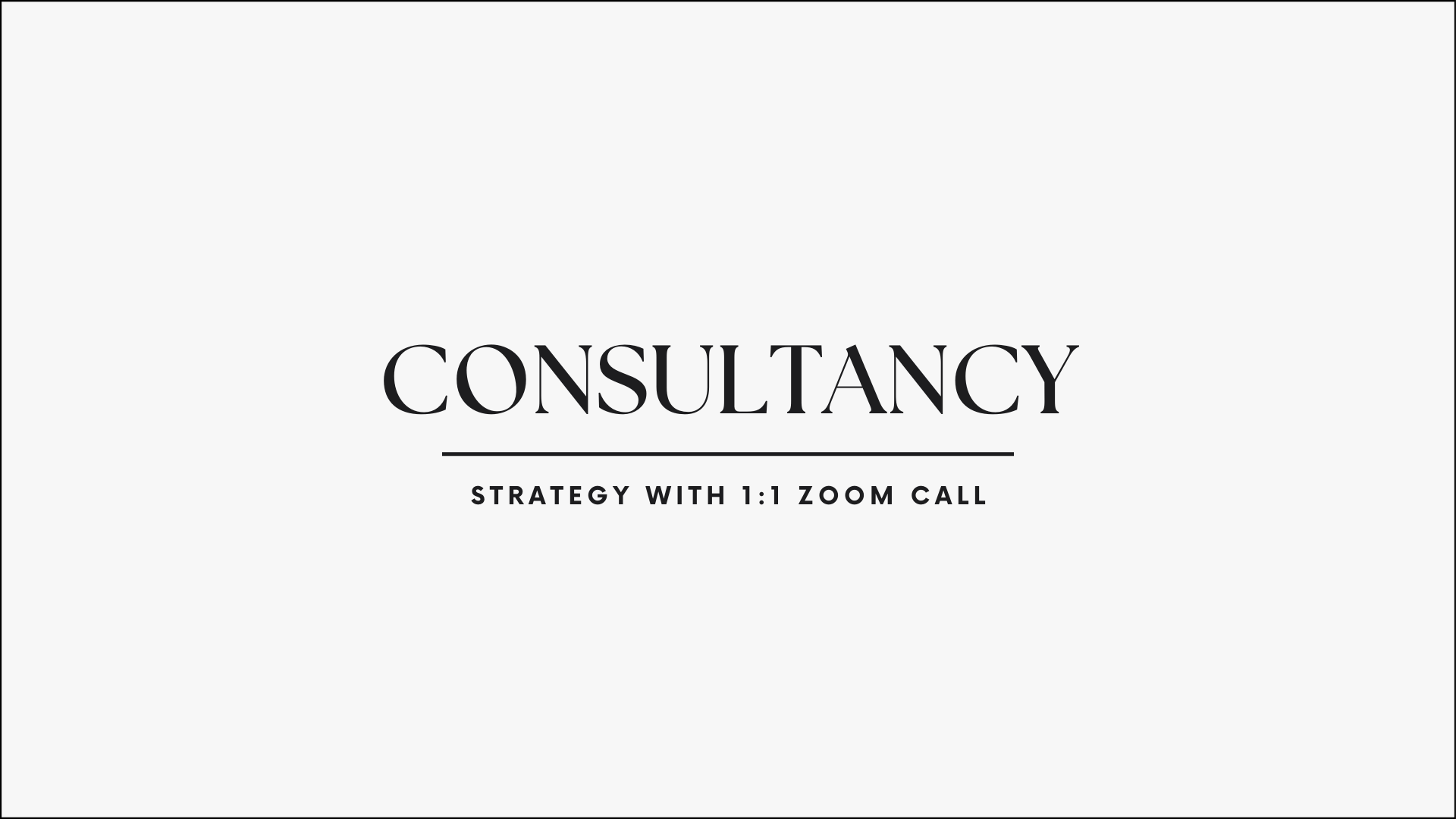 Consultancy Call